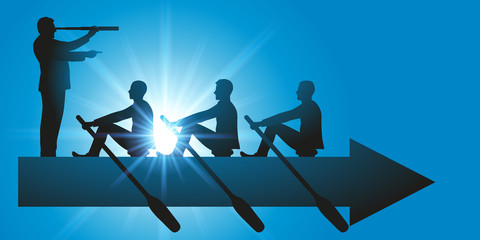 leadership - direction - équipe - concept - entreprise - flèche - stratégie - leader - vision - visionnaire © pict rider