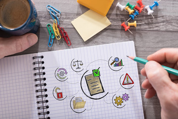 Validation concept on a notepad
