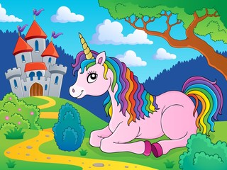 Lying unicorn theme image 3