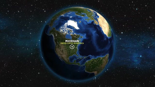 MICHIGAN - USA Map Zoom