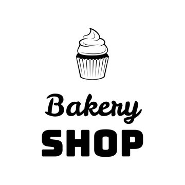 Cream dessert cakes bakery logo or emblem for food, cafe or restaurant menu design.  Illustration