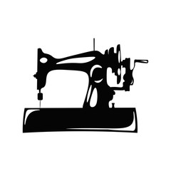 Vintage Sewing Machine.  Illustration Isolated On White
