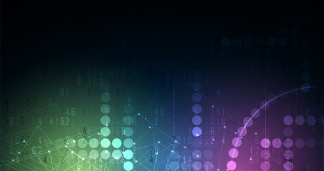 Neural network concept. Connected cells with links. High technology process. Abstract background