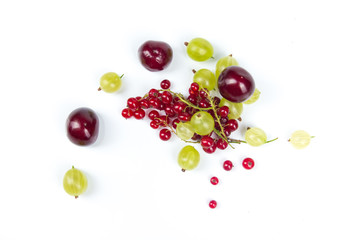 Fresh ripe berry in closeup on isolated white background.