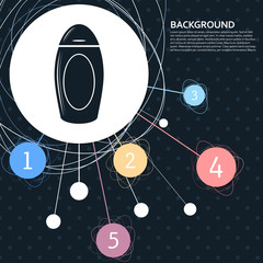 Obraz premium shampoo icon with the background to the point and