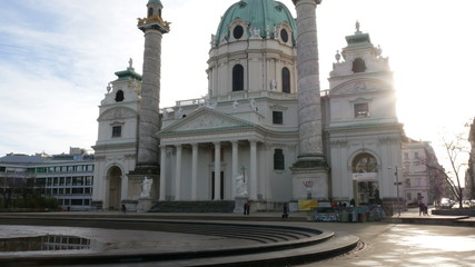 Fototapeta na wymiar Church Karlskirche Vienna, Austria