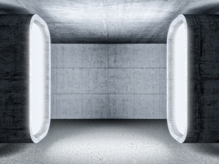 abstract 3d concrete room