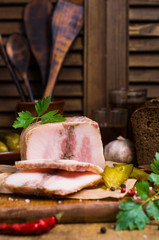Salted pork fat