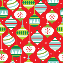 Christmas baubles decoration pattern