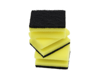 grouped scourers and ballets isolated in white background