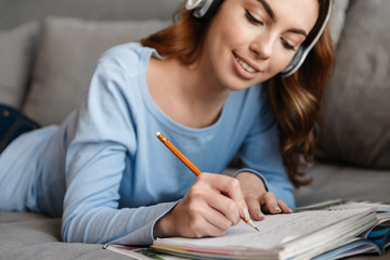 Close up portrait of a pretty young woman