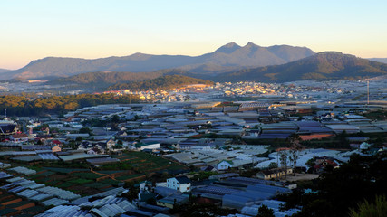 greenhouses at Da Lat agricultural area
