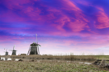 A typical Dutch windmill, Leidschendam near Den Haag, the Netherlands - 199121951