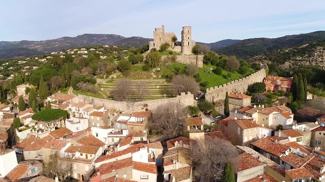France, Var, Gulf of St Tropez, Village of Grimaud, HD (1920X1080)