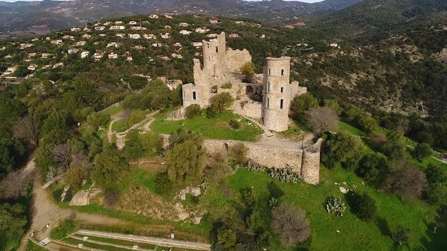 France, Var, Gulf of St Tropez, Village of Grimaud, HD (1920X1080)