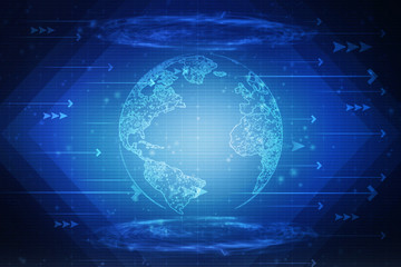 2d rendering abstract world concept
