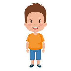 happy little boy character vector illustration design