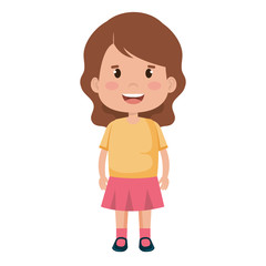 happy little girl character vector illustration design