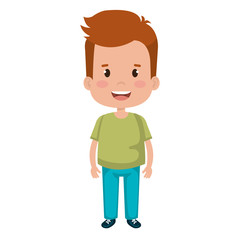 happy little boy character vector illustration design