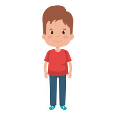 happy little boy character vector illustration design