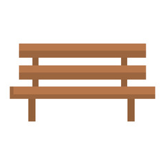 park chair wooden icon vector illustration design