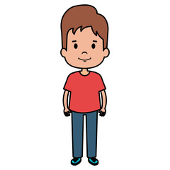 happy little boy character vector illustration design