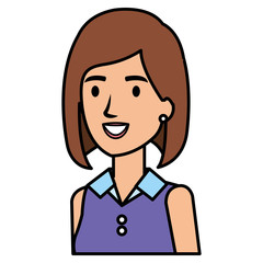 beautiful woman avatar character vector illustration design