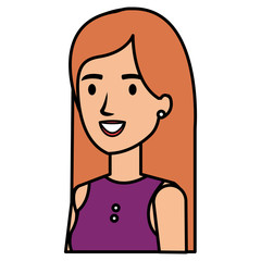 beautiful woman avatar character vector illustration design