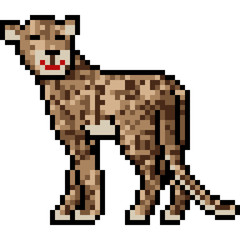 Fototapeta premium vector pixel art leopard