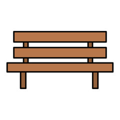 park chair wooden icon vector illustration design