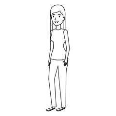 beautiful woman avatar character vector illustration design
