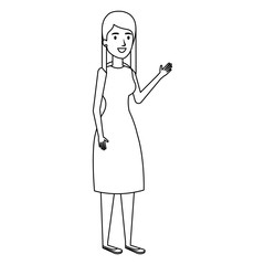 beautiful woman avatar character vector illustration design