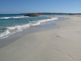 Einsamer Strand.Formentera.Menschenleer