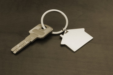 Key with house symbol, real estate concept