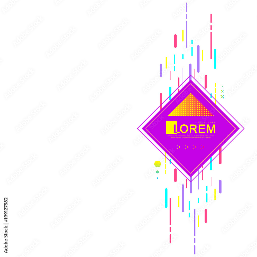 Poster Graphic background with geometric elements. Modern colorful geometric pattern. Vector illustration.
