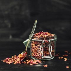 petals of a tea rose (dried petals - tea)