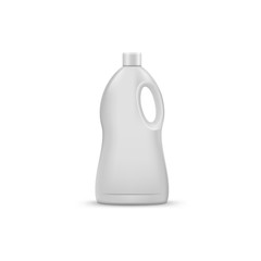 mock up liquid laundry detergent package, realistic blank plastic white bottles. Mockup for brand and package design