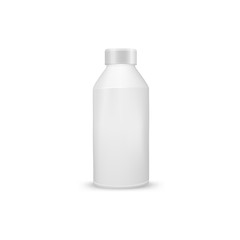 mock up liquid laundry detergent package, realistic blank plastic white bottles. Mockup for brand and package design