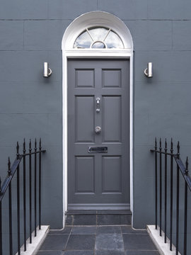 Traditional Door to 18th Century London Georgian Town House 