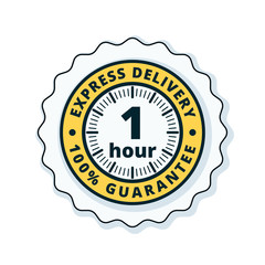 Naklejka premium 1Hour Express Delivery illustration