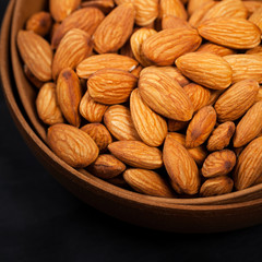 Almonds Nuts. Selective focus.