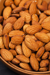 Almonds Nuts. Selective focus.