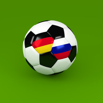 Soccer ball with flags, Soccer competition