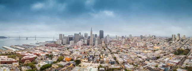 Fototapete Rund Skyline-Panorama von San Francisco, Kalifornien, USA © JFL Photography