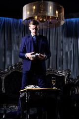 Rich man in formal outfit.