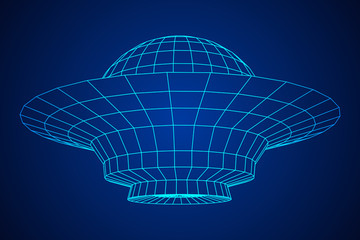 UFO spaceship wireframe © newb1
