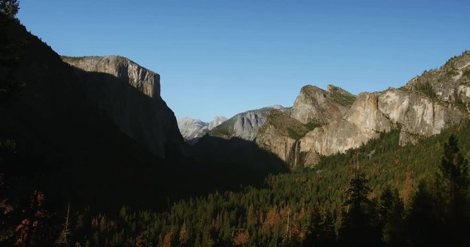 Tunnel View Shadows Day to Night Timelapse, Yosemite National Park