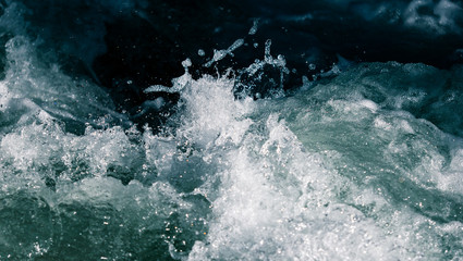 Stormy waves in the ocean as a background