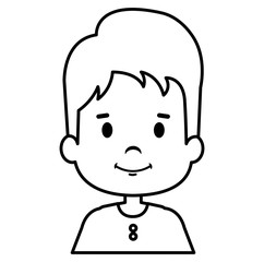 Obraz na płótnie Canvas happy little boy character vector illustration design