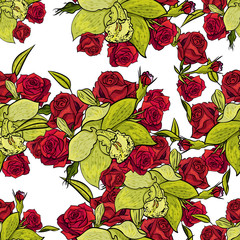 vector seamless flower pattern